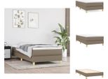 Vidaxl Boxspring Letto Taupe 100X200 Cm Tessuto - Letti E Strutture Letto