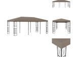 Vidaxl Padiglione 6X3 M Taupe Tessuto - Padiglioni E Tende Da Festa