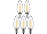 Blulaxa Led-Filamento-Lampada, C35, Eek: F, E14, 4,5 W, 470 Lm, 2700 K, 5 StüCk