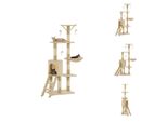 Vidaxl Tiragraffi Per Gatti Con Colonne In Sisal 138 Cm Beige - Tiragraffi