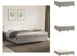 Vidaxl Letto Boxspring Grigio Chiaro 200X200 Cm In Velluto - Letti E Strutture Letto