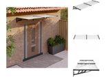 Vidaxl Tettoia Per Porte Nera E Trasparente 239X90 Cm In Policarbonato - Tende Da Sole