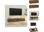 Vidaxl Mobili Tv A Parete 2 Pz. Rovere Affumicato 100X30X30 Cm Materiale A Base Di Legno - Mobili Tv