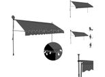 Vidaxl Tenda A Scomparsa Manuale Con Led 350 Cm Antracite - Tende Da Sole