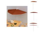 Vidaxl Mezzo Ombrellone Con Asta 180X90 Cm Terracotta Rossa - Ombrelloni E Tende Da Sole