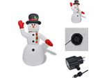 Vidaxl Pupazzo Di Neve Gonfiabile 240 Cm - Luci Di Natale