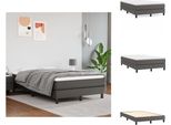 Vidaxl Letto A Molle Insacchettate Grigio 120X200 Cm In Pelle Finta - Letti & Strutture Letto