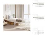 Vidaxl Struttura Letto Con Testiera E Pediera In Metallo Bianco 75X190 Cm - Letti E Strutture Letto