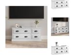 Vidaxl Mobile Tv Bianco Lucido 100X35,5X45 Cm Materiale A Base Di Legno - Mobili Tv