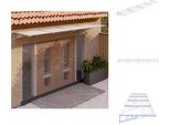 Vidaxl Tettoia Per Porte Grigio E Trasparente 396X90 Cm In Policarbonato - Tende Da Sole
