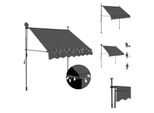Vidaxl Tenda A Scomparsa Manuale Con Led 200 Cm Antracite - Tende Da Sole
