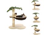 Vidaxl Tiragraffi Per Gatti Con Asta Tiragraffi In Sisal 50 Cm Beige E Marrone - Tiragraffi