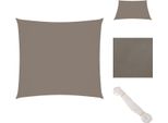 Vidaxl Tenda Da Sole In Tessuto Oxford Quadrato 4X4 M Taupe - Ombrelloni E Tende Da Sole