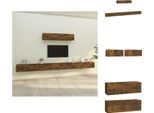 Vidaxl Set Di Mobili Tv Da 6 Pezzi In Legno Di Quercia Fumé - Mobili Tv