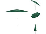 Vidaxl Ombrellone Con Palo In Alluminio A 3 Strati Verde 3 M - Ombrelloni E Tende Da Sole