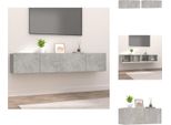 Vidaxl Mobili Tv 2 Pz. Grigio Cemento 80X30X30 Cm Materiale A Base Di Legno - Mobili Tv