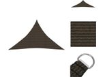 Vidaxl Tenda Da Sole 160 G/M² Marrone 3,5X3,5X4,9 M Hdpe - Ombrelloni E Tende Da Sole