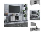 Mobile Tv Vidaxl Con Gambe In Metallo Grigio Sonoma 103,5X35X50 Cm - Mobili Tv
