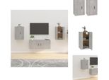 Vidaxl Mobili Tv A Parete 2 Pz. Grigio Cemento 40X34,5X60 Cm - Mobili Tv