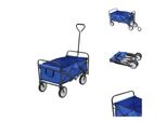 Vidaxl Carrello Manuale Pieghevole In Acciaio Blu - Carrelli E Carrelli A Mano