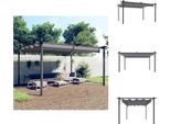 Vidaxl Padiglione Con Tetto Estensibile 4X3 M Antracite - Padiglioni E Tende Per Feste