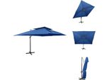 Vidaxl Ombrellone Semaforo Con Ventilazione Azzurro 400X300 Cm - Ombrelloni E Tende Da Sole