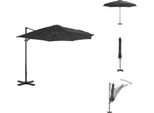Vidaxl Ombrello Ampel Con Palo In Alluminio Antracite 300 Cm - Ombrelloni E Tende Da Sole