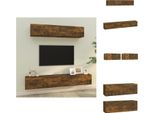 Vidaxl Set Di Mobili Tv 4 Pezzi In Legno Di Quercia Fumé - Mobili Tv