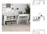 Vidaxl Scrivania Ad Angolo Bianco Lucido 200X50X76 Cm In Legno - Scrivanie
