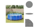 Vidaxl Panno Per Piscine Grigio Chiaro Ø458 Cm Geotessile In Poliestere - Coperture E Sottofondi Per Piscine