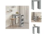 Vidaxl Tavolo Da Bar Con Ripiano Grigio Sonoma 102X50X103,5Cm In Legno - Tavoli Da Pranzo