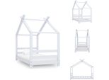 Vidaxl Struttura Del Letto Per Bambini In Pino Massiccio Bianco 70X140 Cm - Letti Per Bambini E Ragazzi