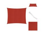 Vidaxl Tenda Da Sole 160 G/M² Rosso 6X6 M Hdpe - Ombrelloni E Tende Da Sole