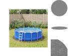 Vidaxl Panno Per Piscine Grigio Chiaro Ø366 Cm Geotessile In Poliestere - Coperture E Sottofondi Per Piscine