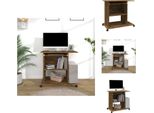 Vidaxl Scrivania Rovere Fumé 80X50X75 Cm Materiale A Base Di Legno - Scrivanie