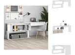 Vidaxl Scrivania Ad Angolo Bianca 200X50X76 Cm In Legno - Scrivanie