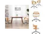 Vidaxl Sedie Da Pranzo Girevoli 2 Pz. Legno Curvo Crema E Pelle Finta - Sedie Da Pranzo