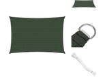 Vidaxl Tenda Da Sole 160 G/M² Verde Scuro 3,5X4,5 M Hdpe - Ombrelloni E Tende Da Sole