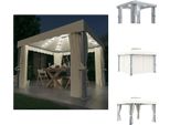 Vidaxl Padiglione Con Tende E Luci Led 3X3 M Bianco Crema - Padiglioni E Tende Per Feste