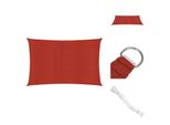 Vidaxl Tenda Da Sole 160 G/M² Rosso 3,5X4,5 M Hdpe - Ombrelloni E Tende Da Sole