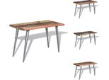 Vidaxl Tavolo Da Pranzo In Legno Massiccio Antico 120X60X76 Cm - Tavoli Da Pranzo