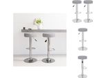 Vidaxl Sgabello Da Bar 2 Pz. Tessuto Grigio - Sgabello Da Bar