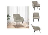 Vidaxl Poltrona Grigio Chiaro 63X76X80 Cm In Velluto - Poltrona