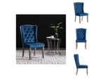 Vidaxl Sedia Da Pranzo In Velluto Blu - Sedie Da Pranzo