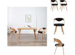 Vidaxl Sedie Da Pranzo 2 Pezzi In Legno Curvato Nero E Pelle Finta - Sedie Da Pranzo