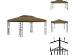 Vidaxl Padiglione Con Doppio Tetto 3X4 M Taupe 180 G/M² - Padiglioni E Tende Per Feste