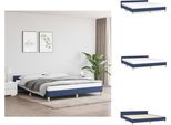 Vidaxl Struttura Letto Con Testiera In Tessuto Blu 180X200 Cm - Letti E Strutture Letto