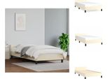Vidaxl Struttura Letto Con Testiera Crema 80X200 Cm In Pelle Finta - Letti E Strutture Letto