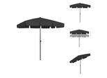 Vidaxl Ombrellone Nero 200X125 Cm - Ombrelloni E Tende Da Sole