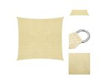 Vidaxl Tenda Da Sole 160 G/M² Beige 2,5X2,5 M Hdpe - Ombrelloni E Tende Da Sole